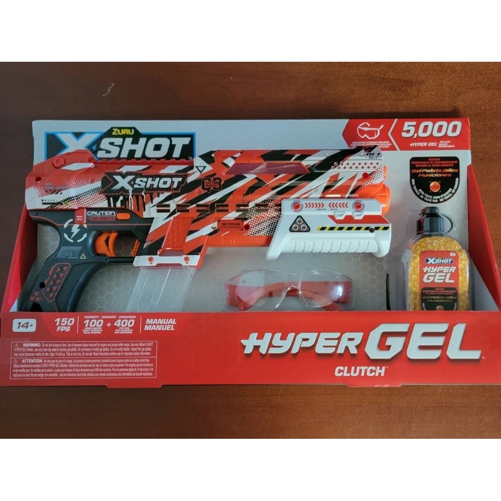 Zuru X Shot Hyper Gel Clutch Blaster New‎ 5,000 Pellets. Holiday. Gift. Teens